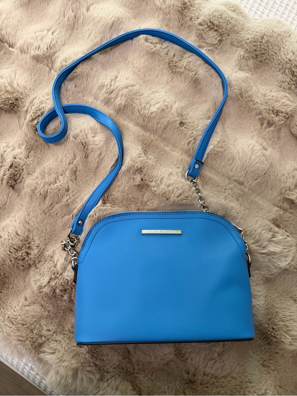 Steve Madden Bright Blue Dome Crossbody Bag